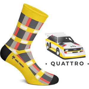 Heel Tread Quattro - Audi S1 quattro - Walter Rohrl - Audi Sport - fun sokken - Auto sokken - Maat 36-40