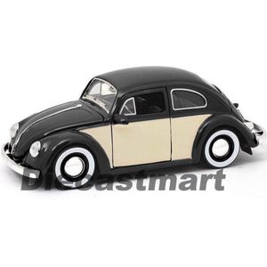 Volkswagen Beetle 1959 Bug 2 Tone Zwart / Beige 1/24 Scale Jada Toys Die Cast