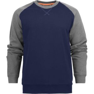 Mac One SWEATSHIRT CREWNECK DAVID 2532029 - marine/grijs mêlée - XS