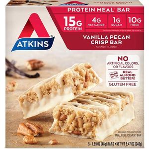 Atkins | Protein Bar | Vanilla Pecan Crisp | 5 x 48g