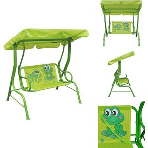 vidaXL Schommelstoel - Schommelstoelen - Schommelbank - Schommelbanken - Kinderschommelstoel groen