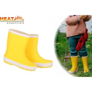 Regenlaarzen kinderen 29/30 – Rubber – Geel – Regenlaarzen meisjes – Regenlaarzen Jongens - Unisex