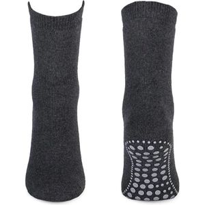 Basset Homepads Antislip sokken 1 paar - Antraciet - 34.