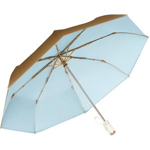 Riokem ® Paraplu Zakparaplu Diameter 100 cm met Open naar Automatisch Ergonomisch Handvatontwerp, Gouden Coating tegen Vochtschade, UV-bescherming, voor Mannen/Vrouwen/Meisjes