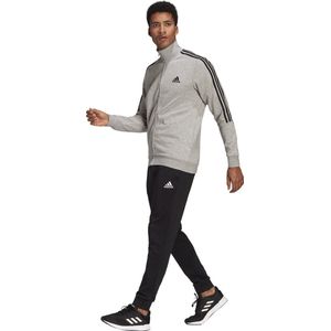 Adidas trainingspak 3 stripes ESS - Maat S - grijs/zwart