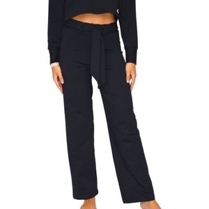 Stijlvolle zwarte broek met wijde pijpen | high Waist | pantalon L