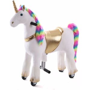 Mechanische Eenhoorn Rijpaard - Speelgoed Paard - 3 tot 6 jaar - Regenboog