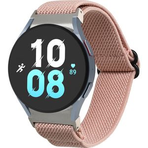 kwmobile nylon bandje voor smartwatch - geschikt voor Samsung Galaxy Watch 5 / 5 Pro / Watch 4 / 4 Classic - 14 - 22 cm - Polsbandje in oudroze