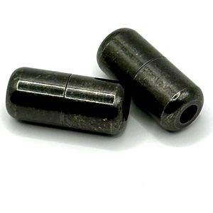 Hypify® | 2 x Lock gesp - Ideaal voor Schoenveters - Nooit meer strikken - No Tie - Zwart / Metallic