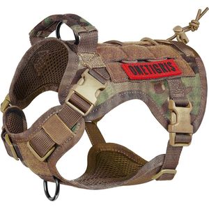 Hondentuigje FIRE Watcher tactisch hondenvest Molle hondentraining service hondentuigje 1000D nylon (XS, multicam)