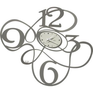 Arti e Mestieri Collectie - Handgemaakt – Wandklok Grote Sketch Design Fango/Ivoor 80x68H cm
