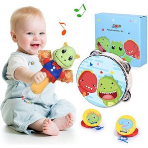 Baby rammelaars , rammelaar baby bijtring baby 's + een extra set muziekinstrumenten om uw baby te kalmeren en vrolijk te laten spelen.