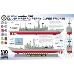 1:700 AFV Club SE70007 US Navy Oliver Hazard Perry Class Frigate Plastic Modelbouwpakket