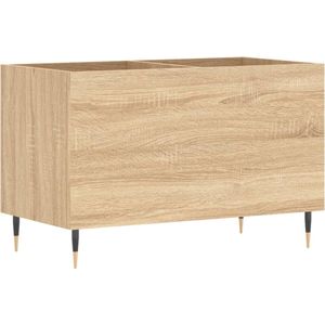 vidaXL - Platenkast - 74,5x38x48 - cm - bewerkt - hout - sonoma - eikenkleurig