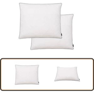 vidaXL Kussens 2 st 70x60 cm dons wit Donzen Kussens - Kussens - Hoofdkussen - Dekbedovertrek - Slaapkamer Accessoires