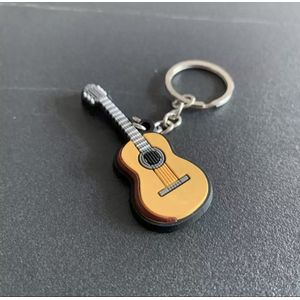 Sleutelhanger Gitaar - muziekinstrument - Cadeau - model akoestische gitaar