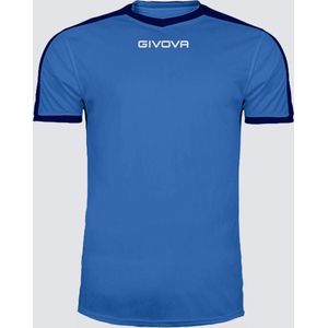 Sportshirt Givova, Azurro/Navy blauw-zwart, maat XL/XXL