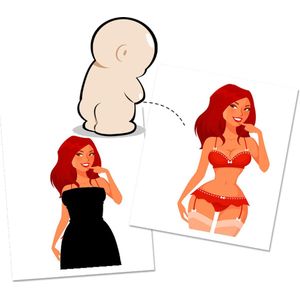 3 Verkleurende Plasstickers Pin Up Girl - Toiletstickers voor Mannen - Houd je WC schoon - Gadgets Cadeau - Gadget Mannen Grappig - Kantoor Toilet Sticker - Kantinesticker - Vaderdag Cadeau - Cadeautje Man die alles heeft - Gadgets Humor - Geschenk