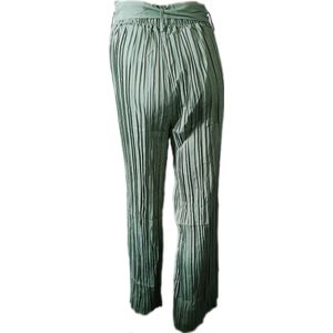 Broek - Zomer broek - Yoga Broek - Strand broek - Dames - Wide Leg - Plissé - Comfort - Elastische Band - Groen - Maat 42t/m46