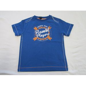 Rumbl , jongens ,t-shirt korte mouw , blauw , rumlel players , 104 / 110