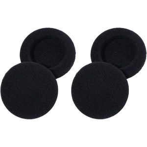 Ibley Zachte foam oorkussens 70mm - 4 stuks / 2 paar - universeel geschikt - Spons oordop kussens - voor hoofdtelefoons - Zwart