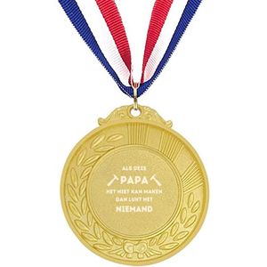 Akyol - als deze papa het niet kan maken dan lukt het niemand medaille goudkleuring - Papa - familie mensen met een papa - cadeau