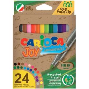 Set Viltstiften Carioca Joy Eco Family Multicolour 24 Onderdelen (24 Stuks)