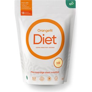 Orangefit Diet Vegan Afslankshake - Maaltijdvervanger / Maaltijdshake - Afvallen & Diëten - 850g (13 shakes) - Vanille - Nr 1 Consumentenbond