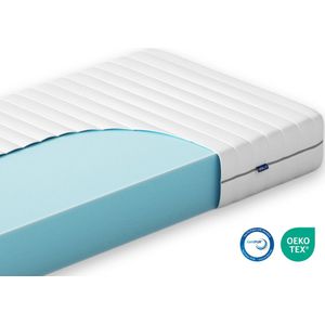 Akkon® Koudschuim Matras 70x140 - 10 cm dik | Orthopedisch - Ledikant - Hybrid Koudschuim HR45 - Premium Kwaliteit