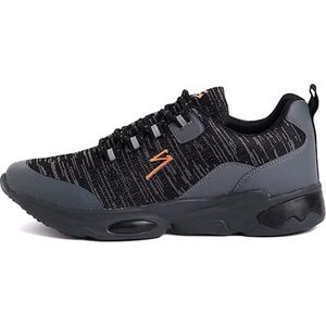 UNPAR by SG Booster Running Shoes voor heren (zwart, EU 41/UK 7/US 7,5) | Lichtgewicht en nauwsluitend | EVA buitenzool met ademend mesh & gebreid bovenwerk | Ideaal voor trailrunning, fitness & training, joggen, normale & modieuze kleding