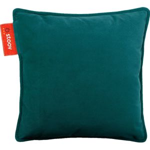 Stoov Warmtekussen - Ploov - Duurzaam & Draadloos - Infrarood warmtekussen - 45x45 Velvet - Petrol Green - Standaard Batterij