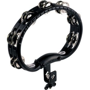 Meinl TMT2BK - Mountable Tambourine, ABS, Steel Jingles, Black