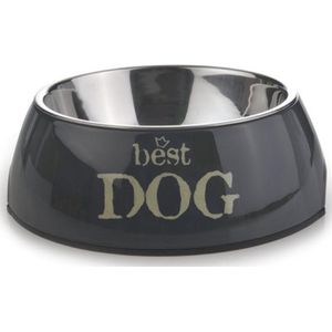 Beeztees Best Dog - Hondenvoerbak - Grijs - 14x4,5 cm
