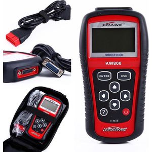 Konnwei KW808 OBD 2 Auto scanner - OBD2 Automotive diagnostic scanner tool - Motor Fault code reader OBD II  - OBDII Gereedschap Voor Auto - Fout code lezen - Diagnose en resetten