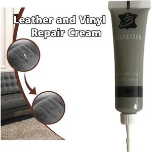 TLVX Leer Reparatie Gel Grijs 20ML / Auto / Stoel / Bank / Leder reparatie / Grey Vinyl reparatie / Leer scheuren / Leder herstel / Autostoel leer krassen / Kras leer herstel / Dofheid leer herstel / Haken en ogen leer en vinyl / Snel Leer Herstel