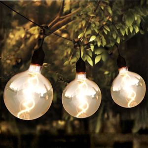 Ledvion - LED Prikkabel, 10M + 3M Aansluitsnoer, Incl. 10 E27 LED, 1.2W, 2700K