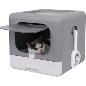 Zelfreinigende Kattenbak - Automatische kattenbak - Kattenbak Zelfreinigend – Grijs