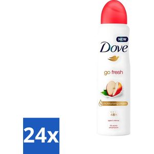 Dove - Deodorant - Go Fresh Apple & White Tea - Verfrissend en fruitig - 250 ml - Voordeelverpakking - 24 stuks