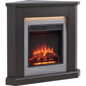 Elektrische Sfeerhaard Pegasos Donkerbruin 57.9 x 91.8 x 98.5 cm – 2000 Watt - Realistisch 3D vlammeneffect - Met afstandsbediening