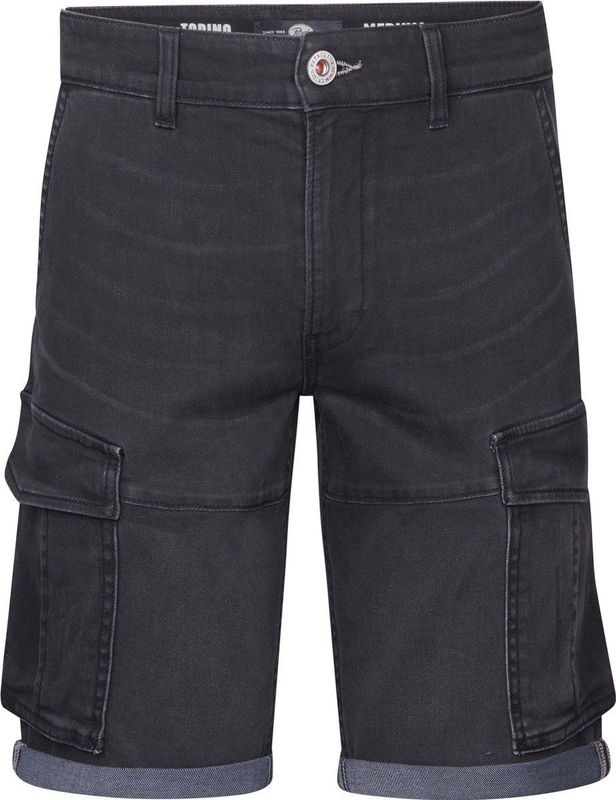 Petrol Industries - Heren Torino Cargo Short Denim Zephyr - Zwart - Maat M