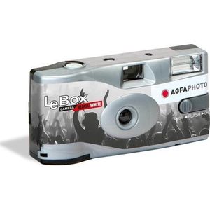 5x Bruiloft/huwelijk wegwerp camera met flitser en 36 zwart/wit fotos - Vrijgezellenfeest zwartwit fotos weggooi fototoestel