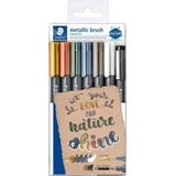 STAEDTLER metallic brush pen set 7 kleuren