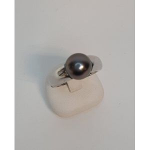 Ring met parel - witgoud - 14karaat – Tahiti parel - uitverkoop Juwelier Verlinden St. Hubert - van €1285,- voor €1049,=