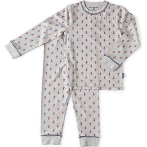 Little Label - baby pyjama - gray melee arrow 86 - maat: 86 - bio-katoen