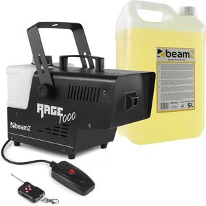 Rookmachine - BeamZ RAGE1000 met draadloze bediening + 5L rookvloeistof