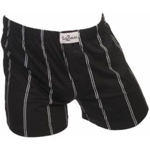 Funderwear-Fun2wear wijde heren boxershort krijtstreep - XXL - Zwart