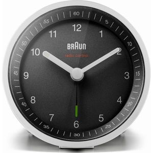 Braun BC07WB-DCF - Wekker - Analoog - Radiogestuurde tijdsaanduiding - Wit - Zwart