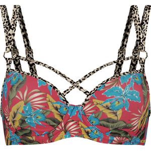 Sapph - Voorgevormde bikinitop - Straps boven cups - Fabulous - Flower Print - 85F