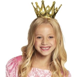 Gouden prinsessen kroontje kind - Koningsdag kroontje goud meisje