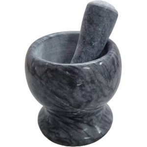 Shayan Vijzel & Stamper - Marmeren Kruidenmolen (Ø12 cm) - Diepte 8 cm - Stevig & Duurzaam - Geschikt voor Specerijen en Pesto